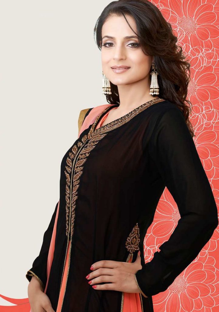 Ameesha Patel In Hot Black Dress