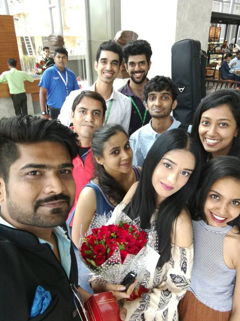 Amrita Rao Selfie Pose With Fans