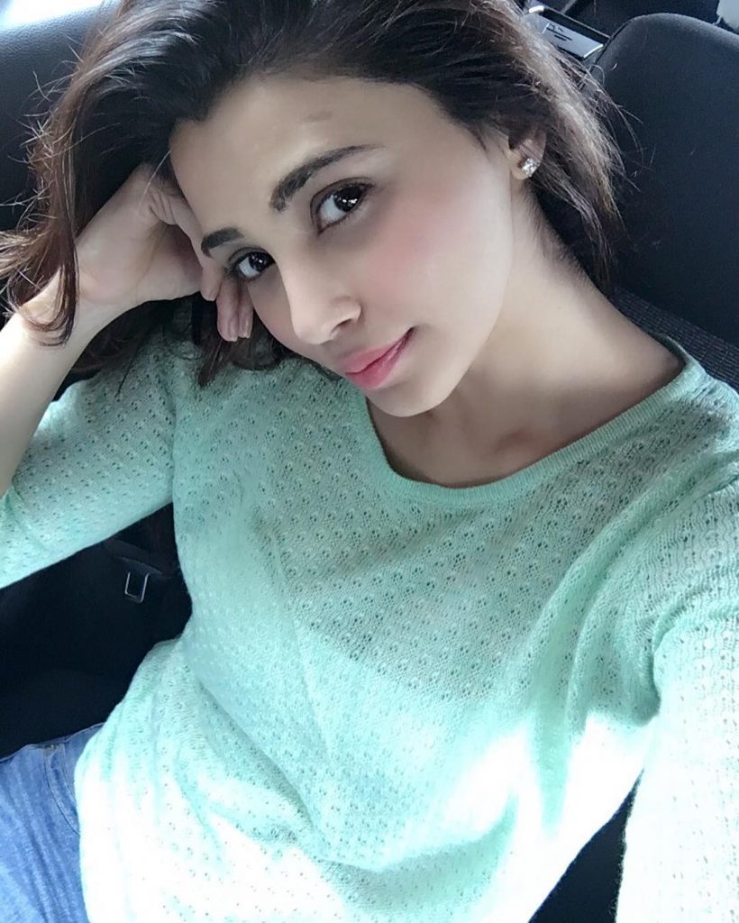 Daisy Shah With In Car Cute Selfie