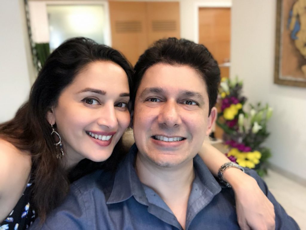 Madhuri Dixit With His Husband Selfie