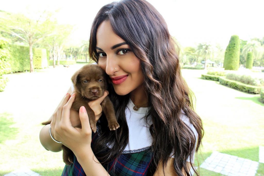 Sonakshi Sinha With Cute Cat