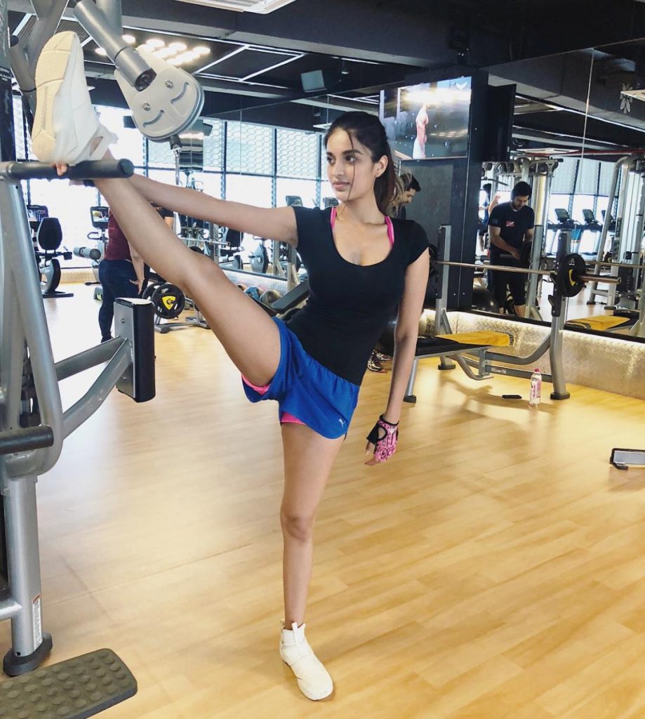 Workout Images Of Nidhhi Agerwal